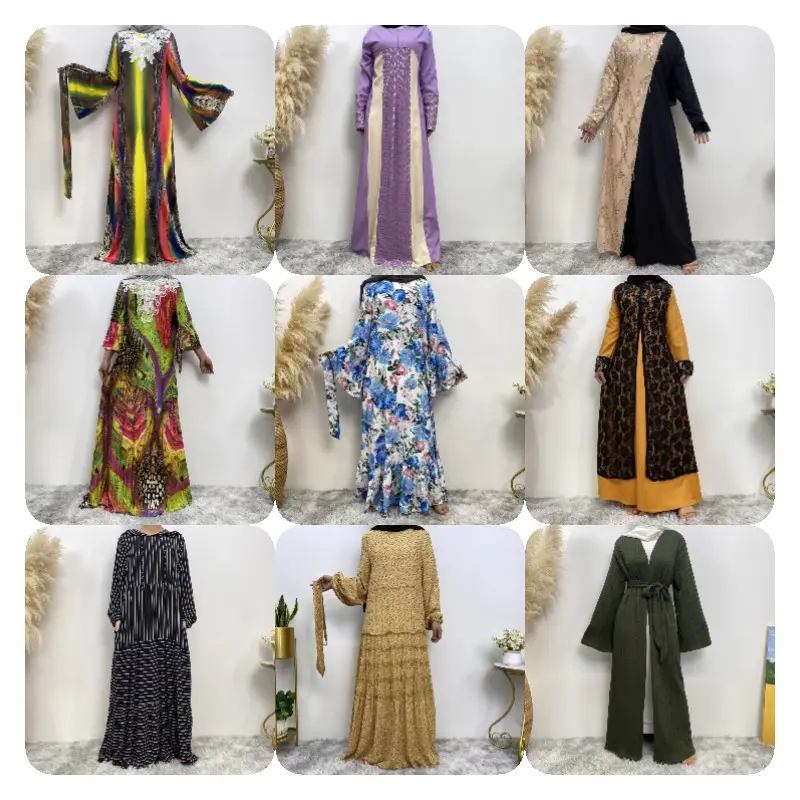 Nhà Máy Bán Hàng Trực Tiếp Giá Rẻ Bán Buôn Dubai Phụ Nữ Hồi Giáo Dresses Dubai Thổ Nhĩ Kỳ Rắn Màu Đơn Giản khiêm tốn Kaftan Hồi Giáo Quần Áo