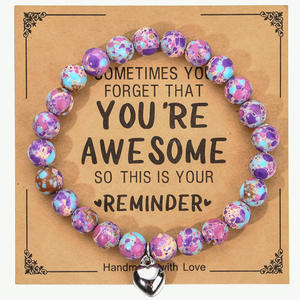 Qingyuan Shoushan polvere di pietra Zebra Love braccialetto di perline nuovo 8mm verde <span class=keywords><strong>rosa</strong></span> perla di cristallo imitazione - Product Image 5