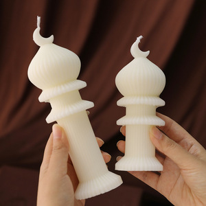 Candele Decorative per Feste in Casa per Eid e Ramadan, Disponibili Candele Profumate Musulmane 3D a Forma di Luna, Stella e Castello in Cera di Soia per Aromaterapia - Product Image 4
