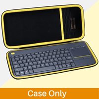 Casing portabel kustom dengan penutup ritsleting tahan lama dan bebas bau tas jinjing gaya kasual untuk K400 Plus Keyboard sentuh nirkabel