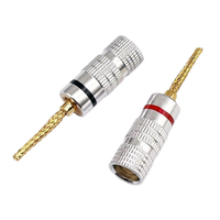 Connecteur banane plaqué or pour câbles de haut-parleurs jack audio