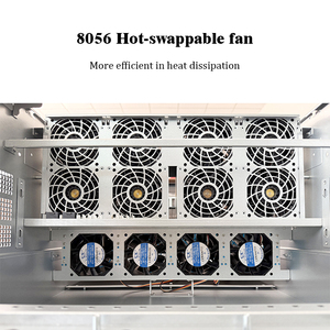 7u 8GPU trường hợp máy chủ với cung cấp điện Gen5 PCIe 5.0 Rackmount GPU Chassis cho học tập sâu ai tính toán nhôm mát Fan - Product Image 6