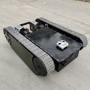 Châssis à chenilles en caoutchouc, télécommande électrique, tout-terrain, étanche, haute vitesse, base de char RC avec contrôleur - Product Image 1