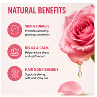Huile Essentielle Végane Pure à 100% de Rose Sauvage, Marque Privée OEM, pour Cheveux, Ongles, Peau, Visage, Corps et Massage
