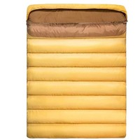 Kantong Tidur Ganda untuk Pasangan, Tebal, Tahan Air, untuk Berkemah Musim Dingin, Dapat Dilepas 2-in-1, Alas Tidur Perjalanan untuk Hiking di Luar Ruangan