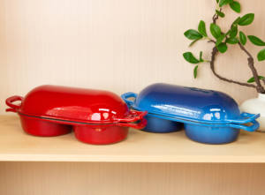 Marmite hollandaise en fonte émaillée à double trou, couleur personnalisée, antiadhésive, résistante au four, idéale pour la cuisson du pain au levain – Meilleure vente - Product Image 2