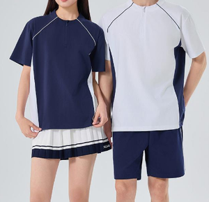 T-shirt à col montant, blocs de couleur personnalisables sur l'avant et les bords, vente en gros, très demandé - Product Image 6