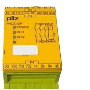 Pilz Pnoz X3p Safety <b>Relay</b> 24V Dc 10A Dual Channel Spdt Din Rail Mount Screw Terminal - Product Image 1