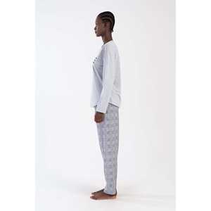 Ensemble de pyjama pour femmes XXL BATTAL à col rond et manches longues, vêtements de maison, taille élastique, personnage de dessin animé, pyjama durable ODM - Product Image 3