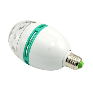 New 360 xoay RGB LED pha lê ma thuật bóng đèn 3 Wát đầy màu sắc đèn sân khấu Led Disco ánh sáng bóng đèn 2024 - Product Image 3