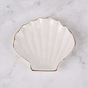 <strong>Jewelry</strong> Dish Shell Seashell Tray Trinket Stud Ear Holder Plate Earring Organizer Necklace Showing <strong>Ceramic</strong> <strong>Box</strong> Jewel Sea Ring - Product Image 6