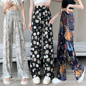 Pantalon Tie-Dye en Soie Glacée pour Femme – Modèle Coréen Fin et Décontracté – Nombreux Avis – Vêtements Jeunes et Tendance - Product Image 6