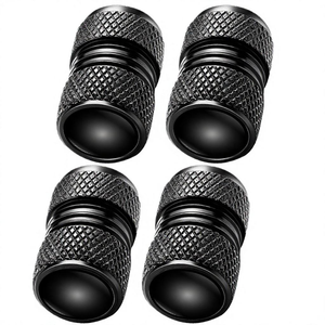 Bouchons de valve de pneu moletés en alliage d'aluminium de qualité supérieure, universels pour voitures, camions et VUS, avec option de logo personnalisé - Product Image 1