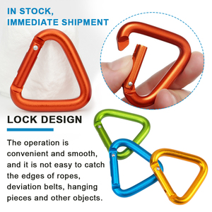 Mosquetón Triangular de Aleación de Aluminio para Camping, con Gancho de Seguridad, <span class=keywords><strong>Precio</strong></span> de Fábrica, en Stock - Product Image 4