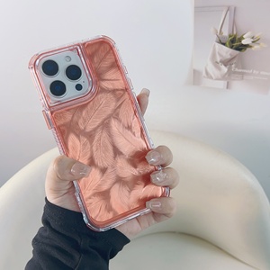 Custodie per telefono <span class=keywords><strong>con</strong></span> motivo a piuma di 360 gradi per <span class=keywords><strong>iPhone</strong></span> 17 15 16 14 <span class=keywords><strong>13</strong></span> 12 11 <span class=keywords><strong>Cover</strong></span> per telefono in TPU antiurto <span class=keywords><strong>con</strong></span> protezione per <span class=keywords><strong>fotocamera</strong></span> - Product Image 1