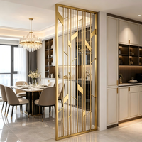 Paravent d'intérieur en métal Art Déco avec découpe laser, design imperméable pour salon, entrée, villa et appartement
