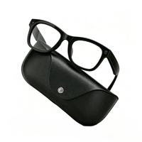 Lunettes Intelligentes IA Tendance avec Caméras 8MP, Vidéo 4K, WiFi pour Appels, Traduction en Temps Réel et Étui de Recharge Magnétique en Cuir Véritable