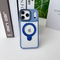 Étui magnétique multicolore pour iPhone 17 Pro Max avec support de raquette Étui translucide antichoc pour téléphone portable avec sensation de peau