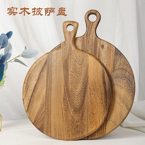 ถาดไม้กระถินสำหรับเสิร์ฟพิซซ่า ขนมปัง ผลไม้ และผัก พร้อมหูจับ - Product Image 2