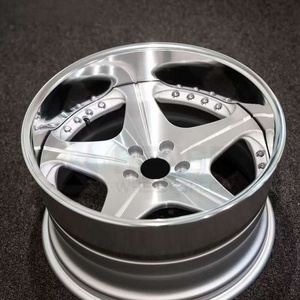 Cerchi Forgiati LZT-1181 Personalizzati con Bordo Lucidato e <span class=keywords><strong>Centro</strong></span> Spazzolato, 3 Pezzi, 5x114.3mm, Cerchio a Canale Profondo per GS350 GS460 GS250 GS450h LS460 LS600hL - Product Image 3
