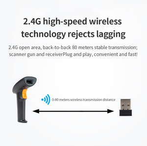 Hs25 Không Dây 2D 2.4G Handhand Máy Quét Mã Vạch Giá Checker Với Đứng Mã QR Máy Quét Cho Siêu Thị Cửa Hàng - Product Image 5