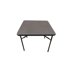 HONGQIAO Hot Sale Rattan Vermietung 33,5 ZOLL Outdoor Kunststoff Bankett 86cm Quadrat Faltbare Tische