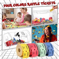 Ticket de tombola en acrylique, boîte transparente avec 2 clés pour jeu de loterie, fête et carnaval