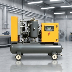 ปั๊มลมแบบสกรูโรตารี่ไร้น้ำมัน YUEQUN ขนาด 22 กิโลวัตต์ 16 บาร์ พร้อมระบบ PLC ปรับแรงดันไฟฟ้าได้ตามต้องการ มอเตอร์ระบายความร้อนด้วยอากาศแบบ Heavy-Duty พร้อมลูกปืน - Product Image 1