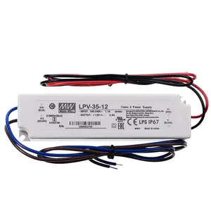 IP67 Meanwell LPV-35-24 35W AC-DC LED Lighting Driver 36W Single Output Switching Power Supply