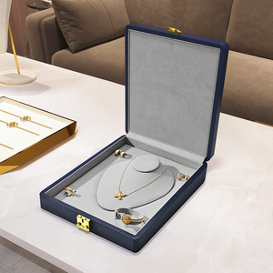 FANXI Wholesale Custom Logo Luxury <strong>Lockable</strong> Premium Leather <strong>Jewelry</strong> Organizer Storage <strong>Box</strong> for Ring Bangle Necklace - Product Image 1