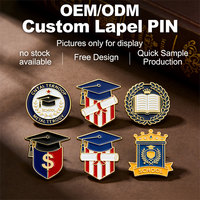 Épinglette de diplômé en émail souple ou dur, personnalisable avec logo, vente en gros, fabricant chinois