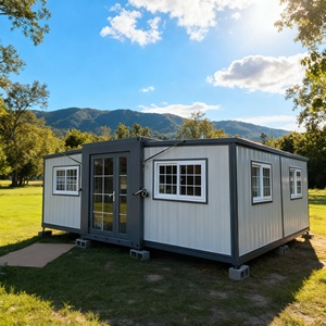 Villa de luxe préfabriquée de 20 pieds et 40 pieds, maison préfabriquée portable, maison conteneur extensible avec 3 chambres - Product Image 1
