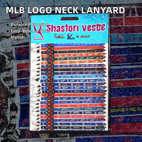 Premium 2017 USA MLB Logo Poliéster Moda Cuello Cordón Gancho 2 caras 30 Equipos Llavero Correa desmontable Cámara para teléfono móvil