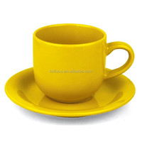 Vaisselle émaillée de couleur, hôtel, tasses à café blanches élégantes, 220cc/350cc, tasse en céramique avec soucoupe, ensemble de couverts de mariage, tasses à café blanches