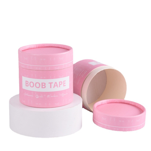 Boîte d'emballage kraft rose personnalisée <span class=keywords><strong>avec</strong></span> fenêtre en PVC transparente, doublure et éponge en coton pour l'impression de logo de boîte de tube de papier alimentaire - Product Image 5