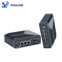 2025 tendance sans ventilateur J6412 Quad Core boîte industrielle PC DDR4 Triple 2.5G LAN Triple affichage M.2 Terminal libre-service