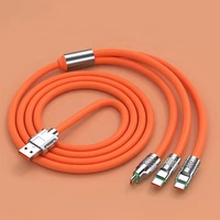 Cable de Carga Rápida USB C 3 en 1 de Silicona y Aleación de Zinc N1, Tipo C, Micro USB, 8 Pines, para Teléfono Tipo C, USBC