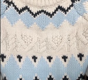 Nuovo Maglione <span class=keywords><strong>Oversize</strong></span> da Donna in <span class=keywords><strong>Maglia</strong></span> Spessa con Motivo Geometrico, Pullover Bianco Stile Fair Isle Retrò - Product Image 5