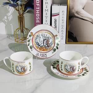 Juego de Tazas y Platos de Cerámica de la Colección Luna, Estilo Europeo de Lujo, Más Vendido - Product Image 3