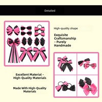 Accessoires pour cheveux d'enfants, style américain, ensemble d'accessoires pour cheveux pour enfants, nœud, serre-tête - Design bicolore, haute qualité, fait main