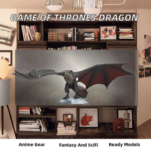 McFarlane per <span class=keywords><strong>Game</strong></span> <span class=keywords><strong>of</strong></span> Thrones: Modellino Drago di Ghiaccio in PVC con Accessori in Scatola Nera - Personaggio di Frozen - Product Image 2