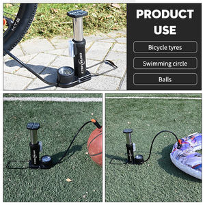 Bomba Baimei, bomba de neumáticos de bicicleta de alta presión, cabezal de válvula inteligente Reversible <span class=keywords><strong>Presta</strong></span> & Schrader, bomba de bola de pie - Product Image 6