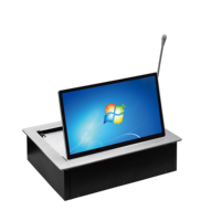Support de moniteur de bureau escamotable de 15,6 pouces, système de conférence, support de microphone, mobilier de salon, support de moniteur LCD rabattable