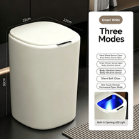 Poubelle intelligente à couvercle automatique grande capacité, poubelle à capteur étroite et fine pour salle de bain, chambre, cuisine, usage domestique