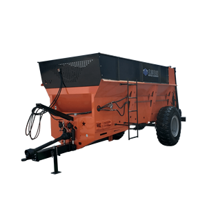 Épandeur de fumier pour volailles, épandeur d'engrais remorqué par tracteur avec double batteur vertical - Product Image 1