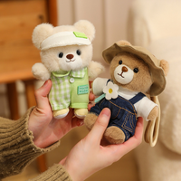 Peluche ours kawaii personnalisée en gros, peluche super douce, collection de porte-clés, jouet pour la décoration de sac à main ou de sac à dos