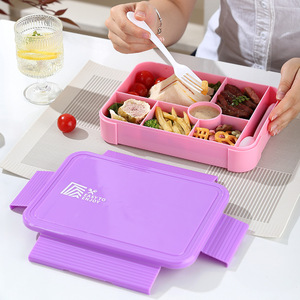 Boîte à bento Easytop Enjoy, grande capacité, boîte à lunch scellée, couvercle en plastique rectangulaire, pour enfants, étudiants, passe au micro-ondes - Product Image 5