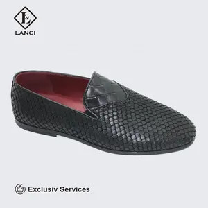 Fabricante de calzado LANCI en China, zapatos de cuero genuino para hombre, mocasines de lujo para hombre a la moda