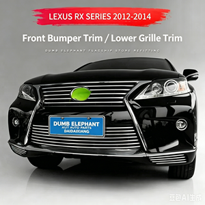 Stainless Steel Chrome Front Bumper Anti Collision Trim for 2012 2014 RX270 RX350 RX450h Grille Cover - Product Image 4