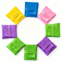 Pochette Cadeau de Luxe Personnalisée en Velours Écologique Recyclable avec Rabat pour Colliers, Bracelets, Bijoux et Bagues en Daim